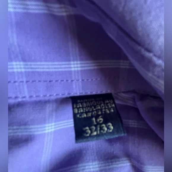 U.S. Polo Assn. Purple Plaid Men's Shirt - Picture 4 of 5